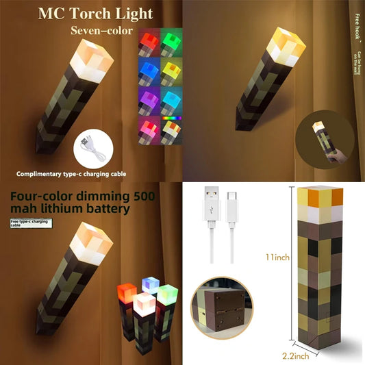 Torch Lamp Figure Colors LED Night Light