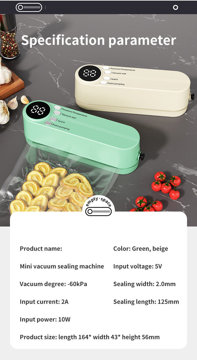 Mini Wireless Food Vacuum Sealing Machine