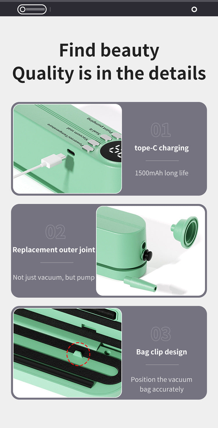 Mini Wireless Food Vacuum Sealing Machine