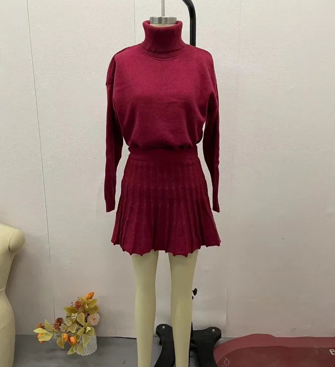 Skirt Sets Pleated Two Piece Set