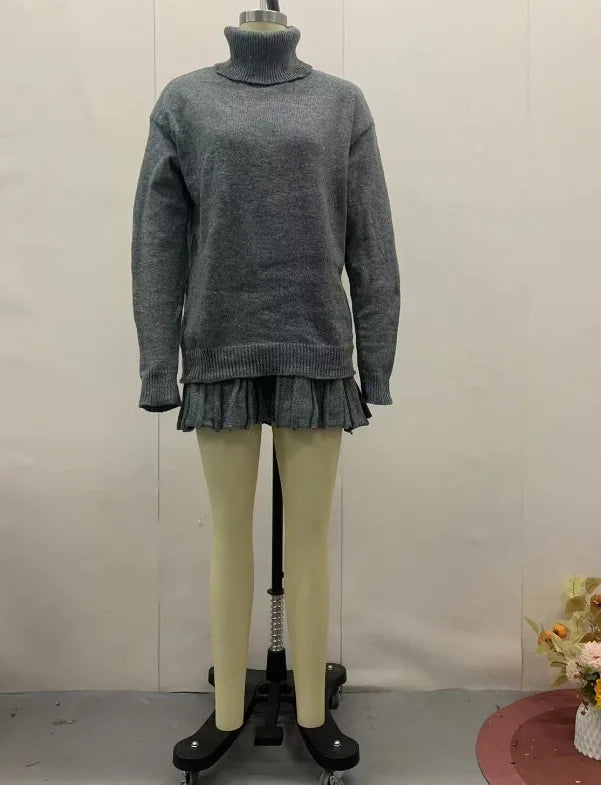 Skirt Sets Pleated Two Piece Set