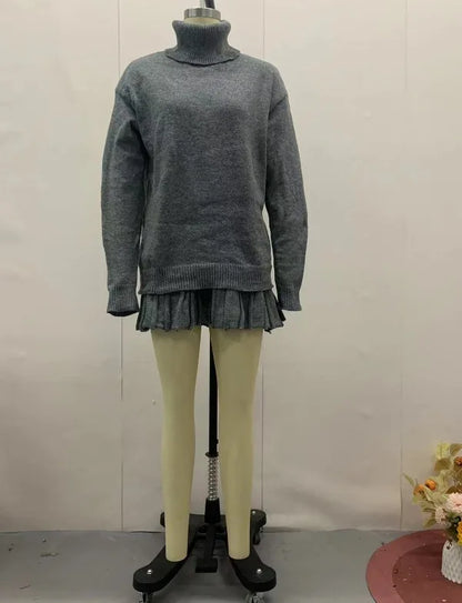 Skirt Sets Pleated Two Piece Set