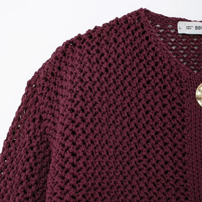 Cropped Sweater Cardigan