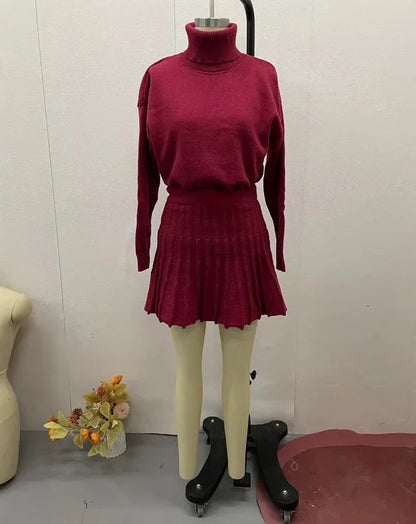 Skirt Sets Pleated Two Piece Set