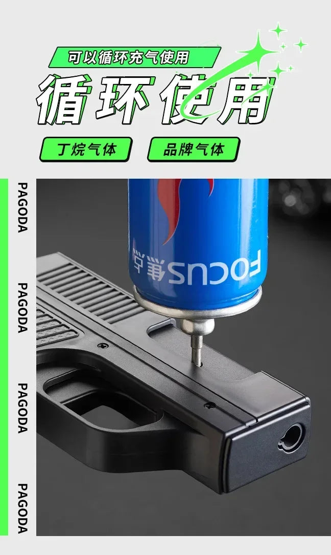 10PCS Pistol Style Lighters with 3 Cigarette Case