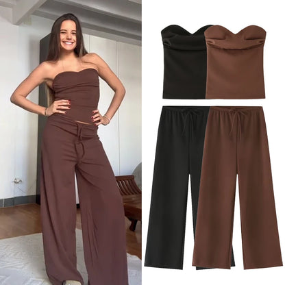 Women's Elegant 2 Pieces Pants Set