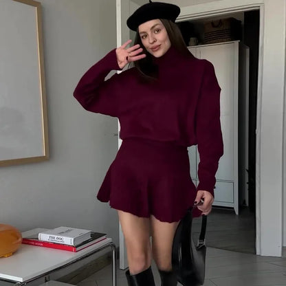 Skirt Sets Pleated Two Piece Set