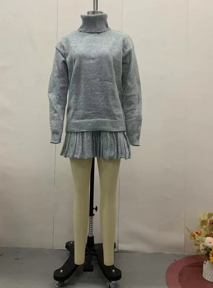 Skirt Sets Pleated Two Piece Set