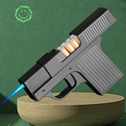 10PCS Pistol Style Lighters with 3 Cigarette Case