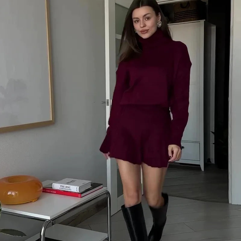 Skirt Sets Pleated Two Piece Set