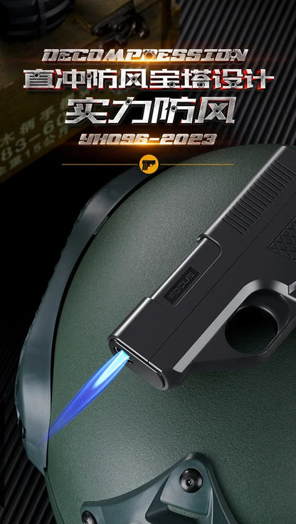 10PCS Pistol Style Lighters with 3 Cigarette Case