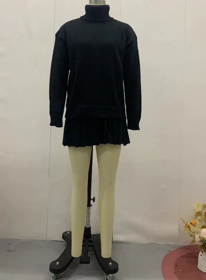 Skirt Sets Pleated Two Piece Set