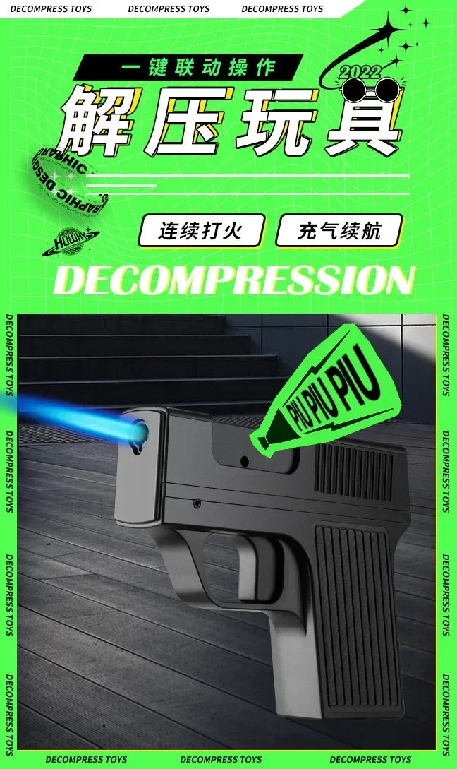 10PCS Pistol Style Lighters with 3 Cigarette Case