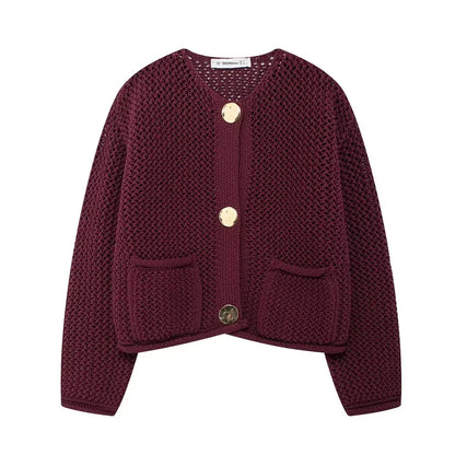 Cropped Sweater Cardigan