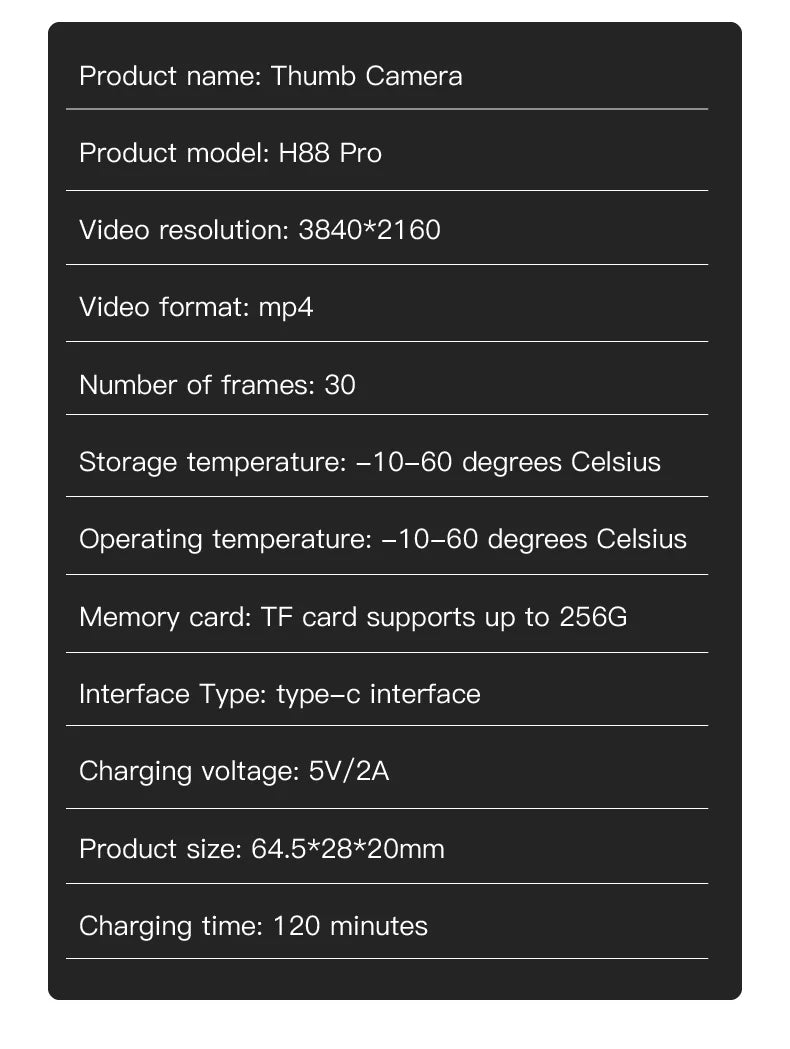 Pocket 4K Mini Camera Magnetic