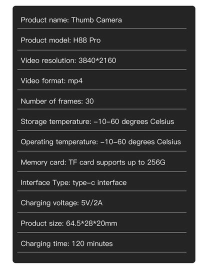 Pocket 4K Mini Camera Magnetic