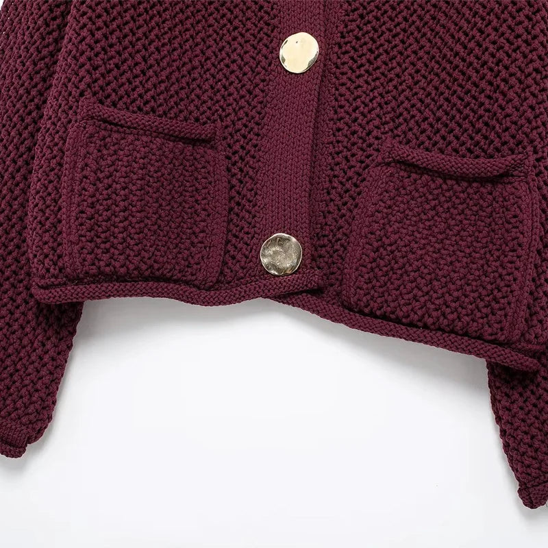 Cropped Sweater Cardigan
