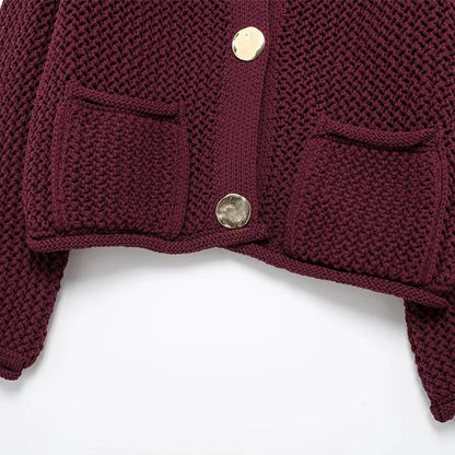 Cropped Sweater Cardigan