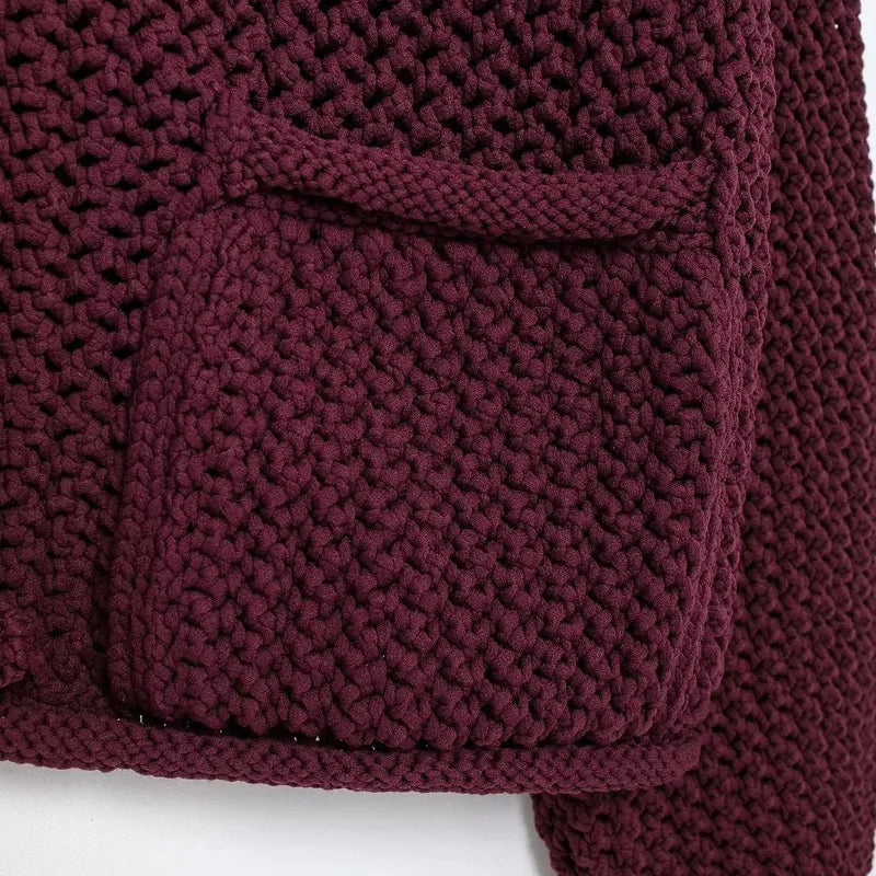 Cropped Sweater Cardigan