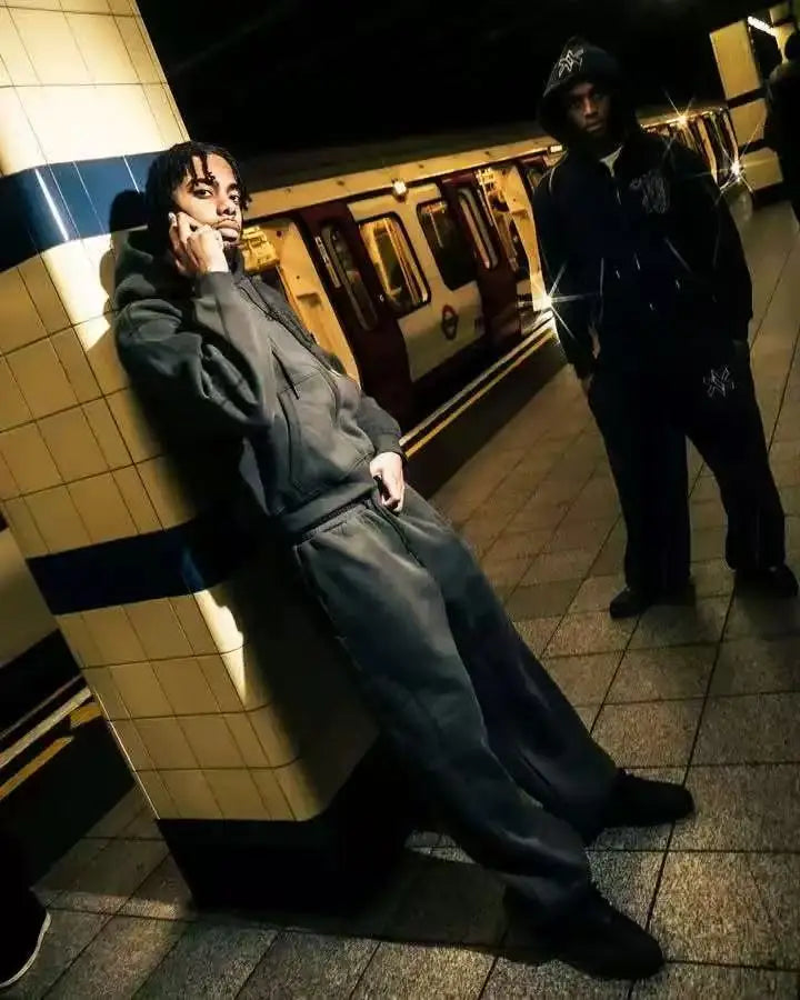 Casual Zipper Hoodie Sweatpant Two Piece Set