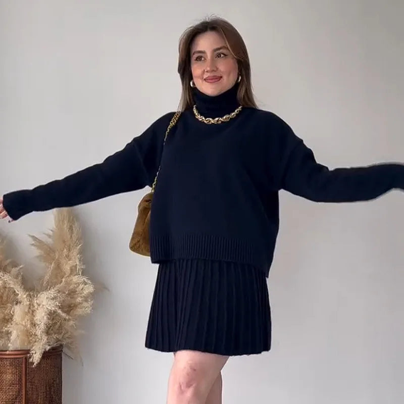 Skirt Sets Pleated Two Piece Set