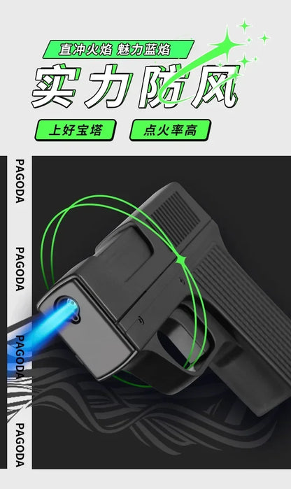 10PCS Pistol Style Lighters with 3 Cigarette Case